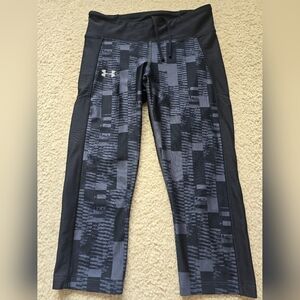 🌈Under Armour Zipper Pocket Compression HeatGear Cropped Athletic Pants